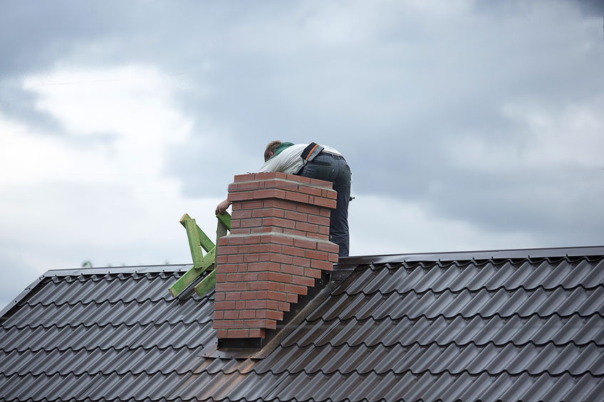 Worker on the roof