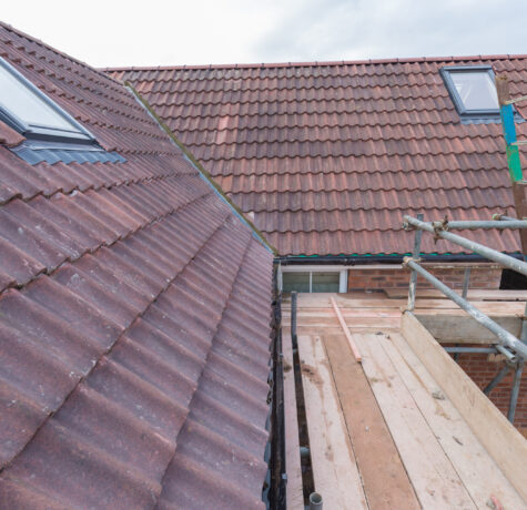 new house roof tiles as fitted at site