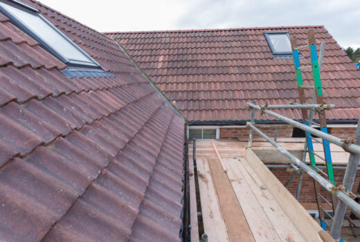 new house roof tiles as fitted at site