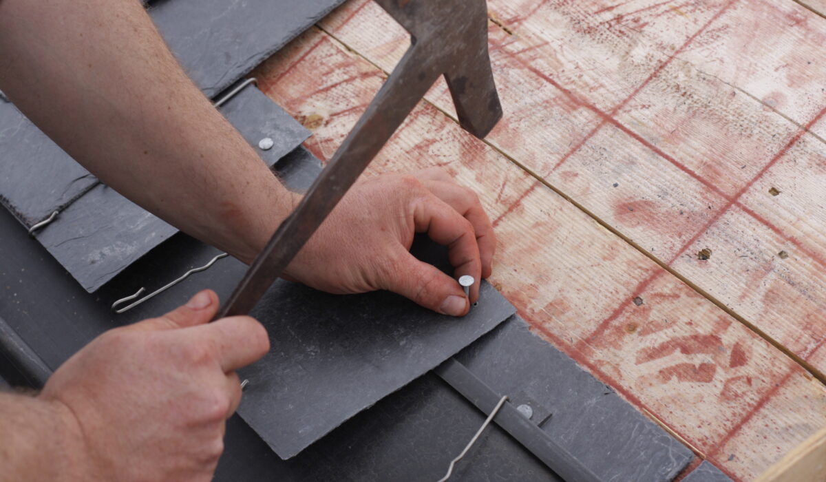 Roofer,Made,A,Roof,With,Slates