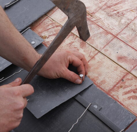 Roofer,Made,A,Roof,With,Slates